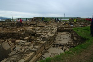 Archaeologists expose the sophisticated stone masonry of the 5000 year old Ness of Brodgar temple complex in Orkney