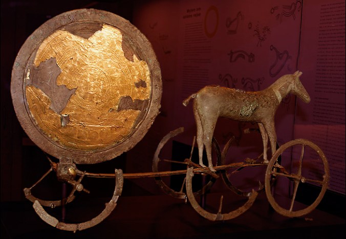 The Trundholm Sun Chariot - a possible representation of Nerthus? The Sun is personified as the feminine Sól in Scandinavian legend.