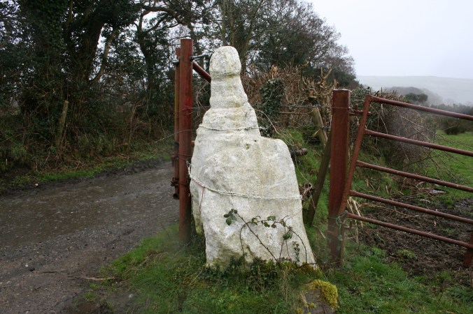 The 'Ballafreer phallus', Braddan, Isle of Man - known locally as the 'White Lady'!