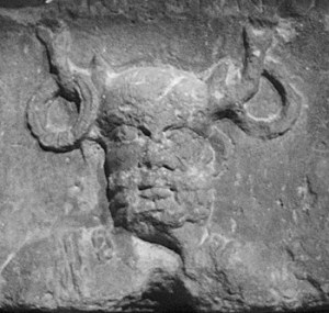 Horned figure from the 'Pillar of the Boatmen', named 'Cernunnos'.