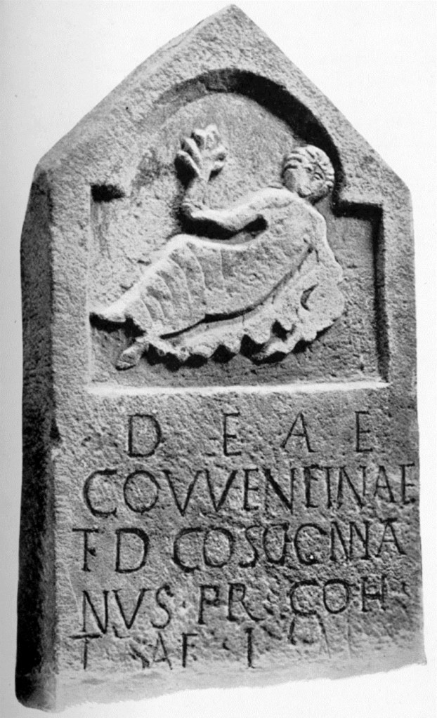 A plaque depicting Coventina from the Roman temple at Carrawburgh