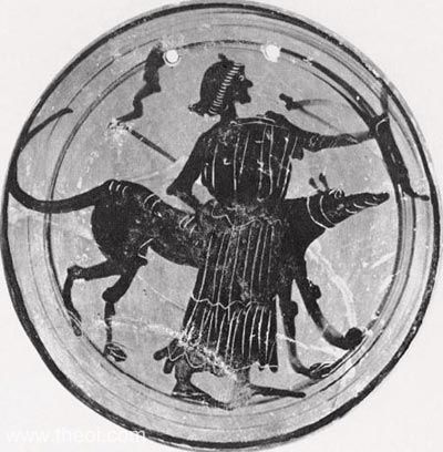 Ancient Greek Hekate or Artemis with her dog. Incidentally, Hekate was also frequently depicted as a triple-goddess!