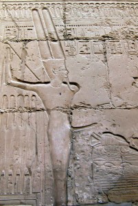 Stela showing Egyptian god Min - an 'intact' version of Osiris in the land of the Living?